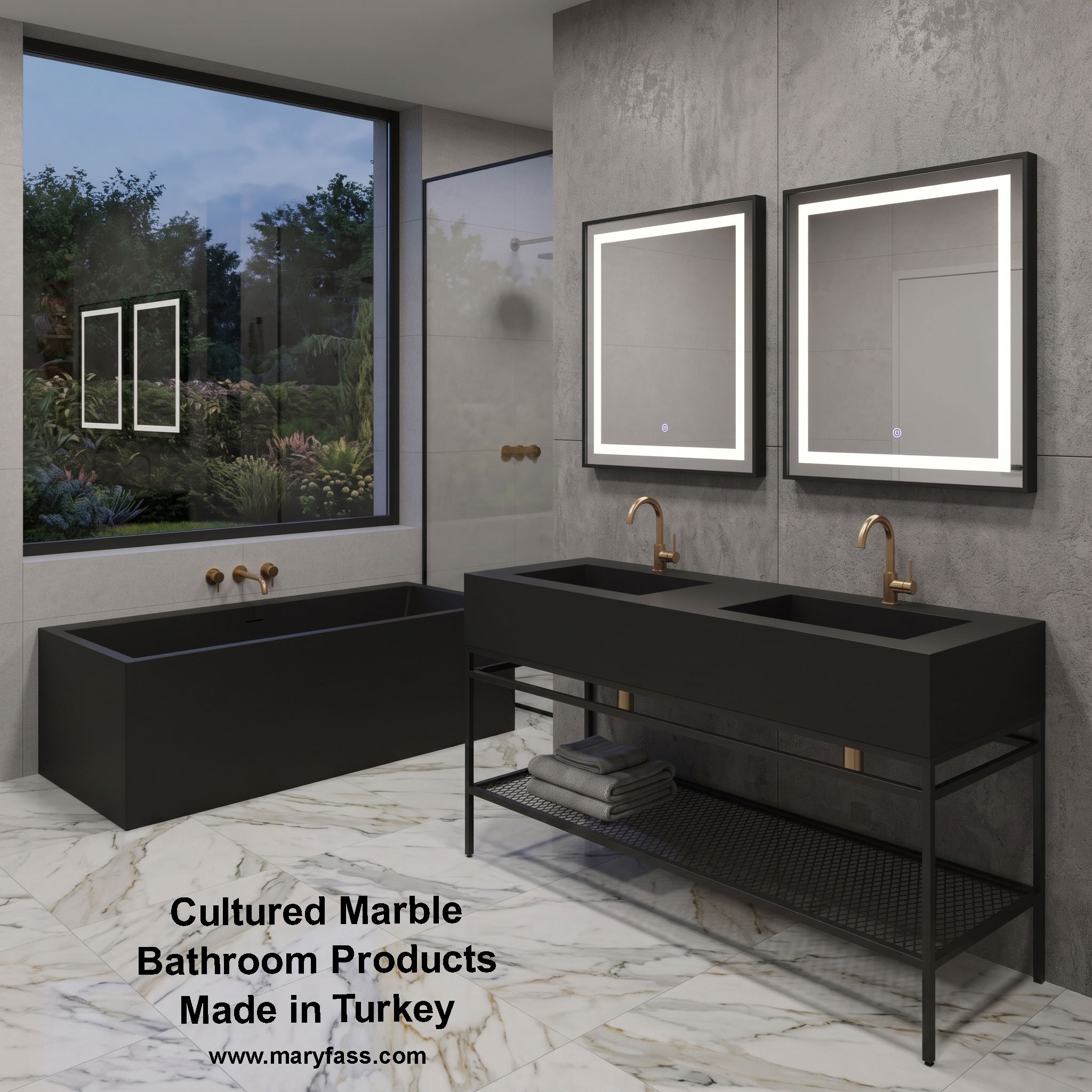 Cultured Marble Bathroom Products Manufacturer in Turkey | Maryfass